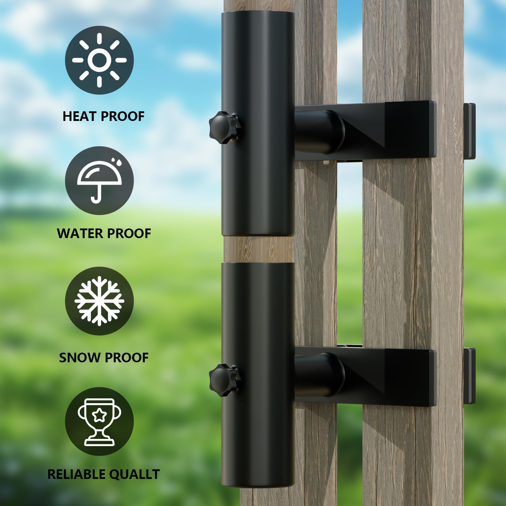 HILLMASTER close-up of triple knobs demonstrating adjustable, stable grip
