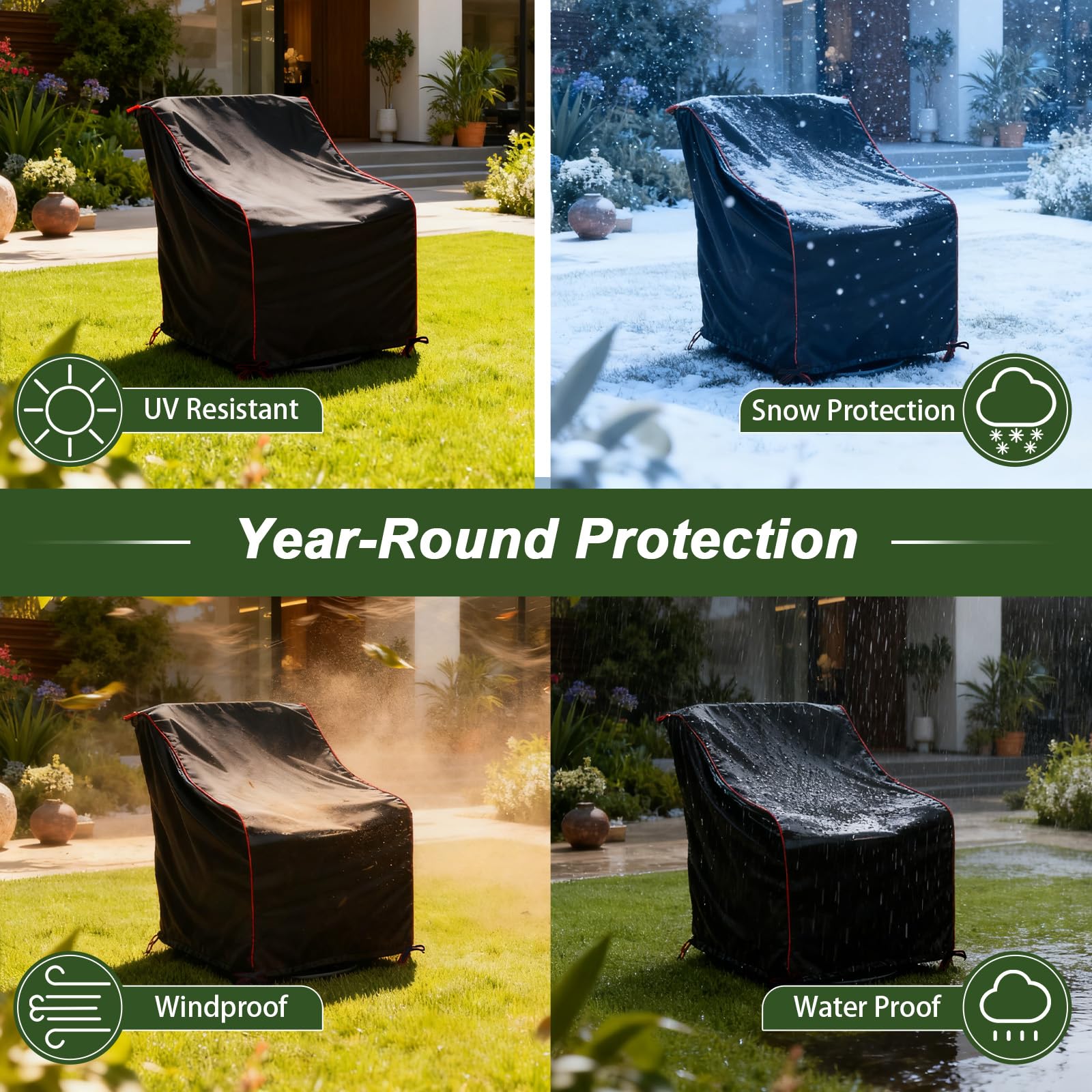 HillSetion covered chair in patio setting protecting furniture from elements