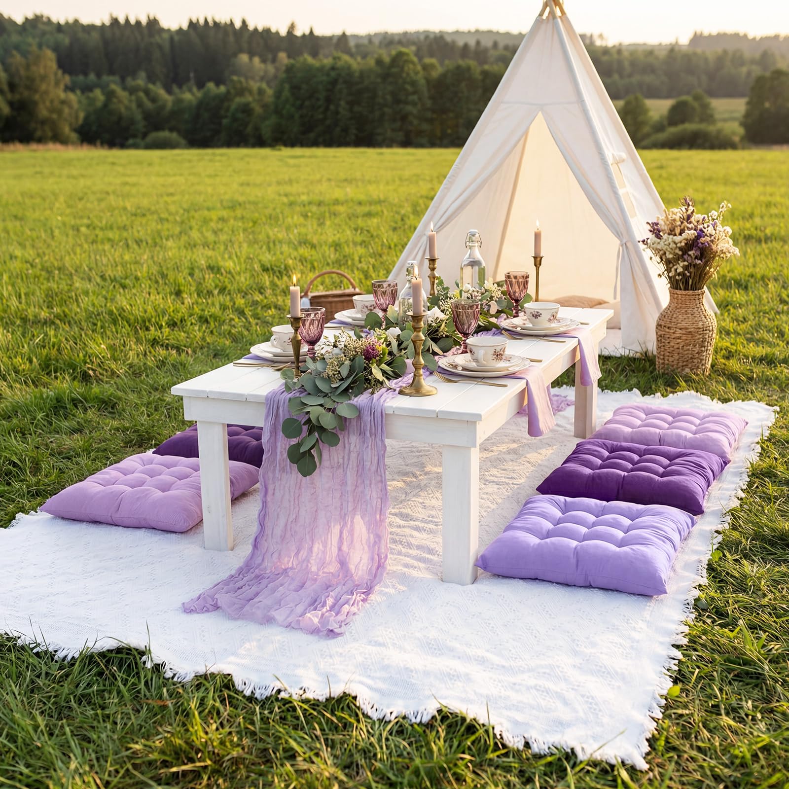 Hillsuren purple cushion detail highlighting padded comfort and neat stitching