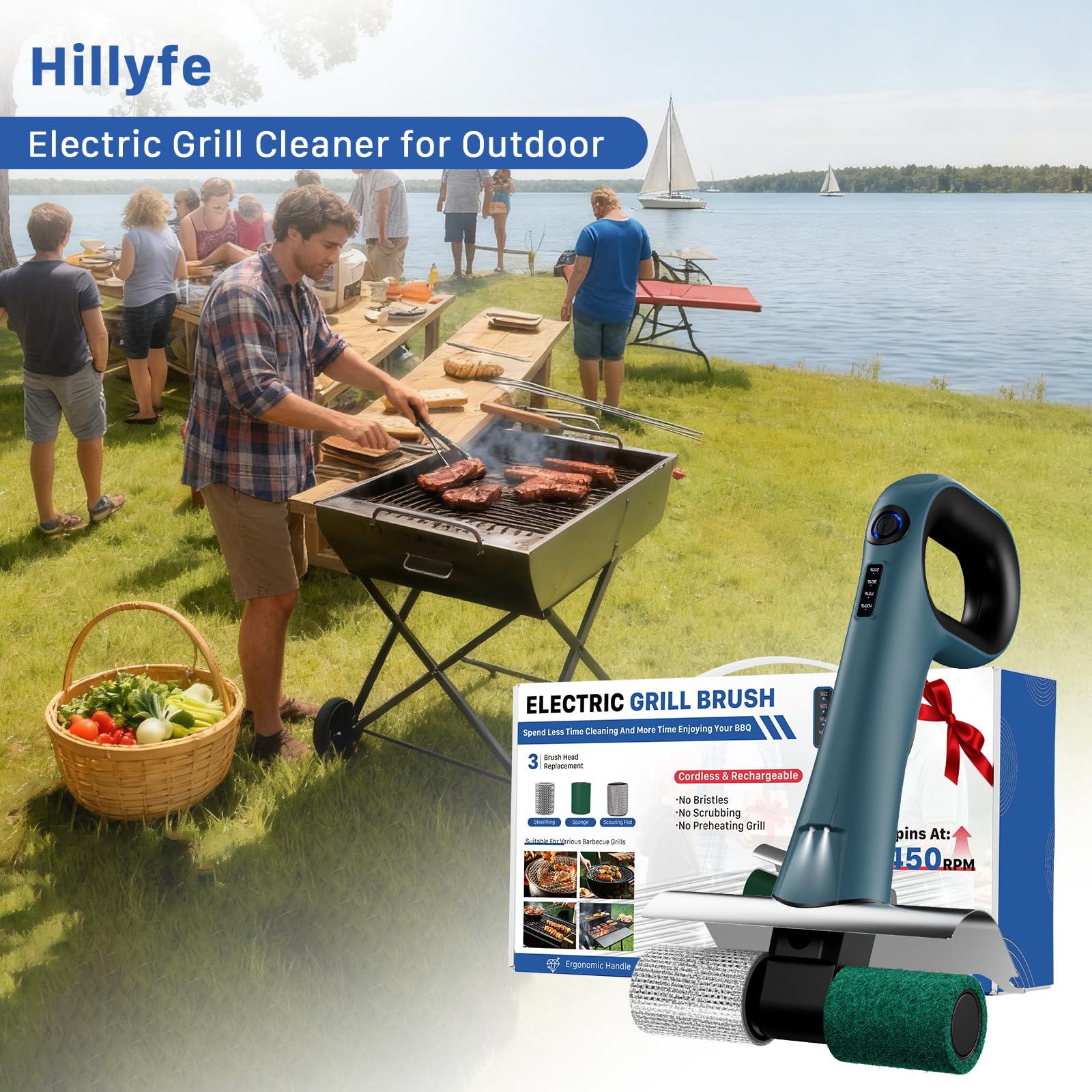 Hillyfe ergonomic handle and control buttons for comfortable, secure grip