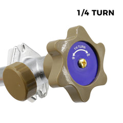 Himaweek close-up of 1/2-inch push-fit inlet demonstrating fast, tool-free PEX connection