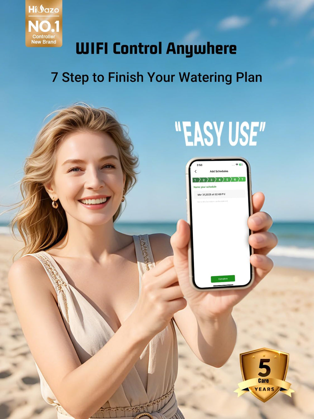 HiOazo app screen with schedule control giving remote convenience