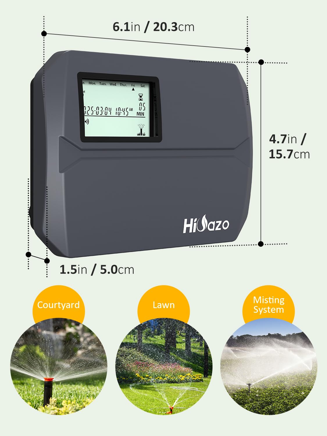 HiOazo compact size next to a ruler showing space-saving advantage