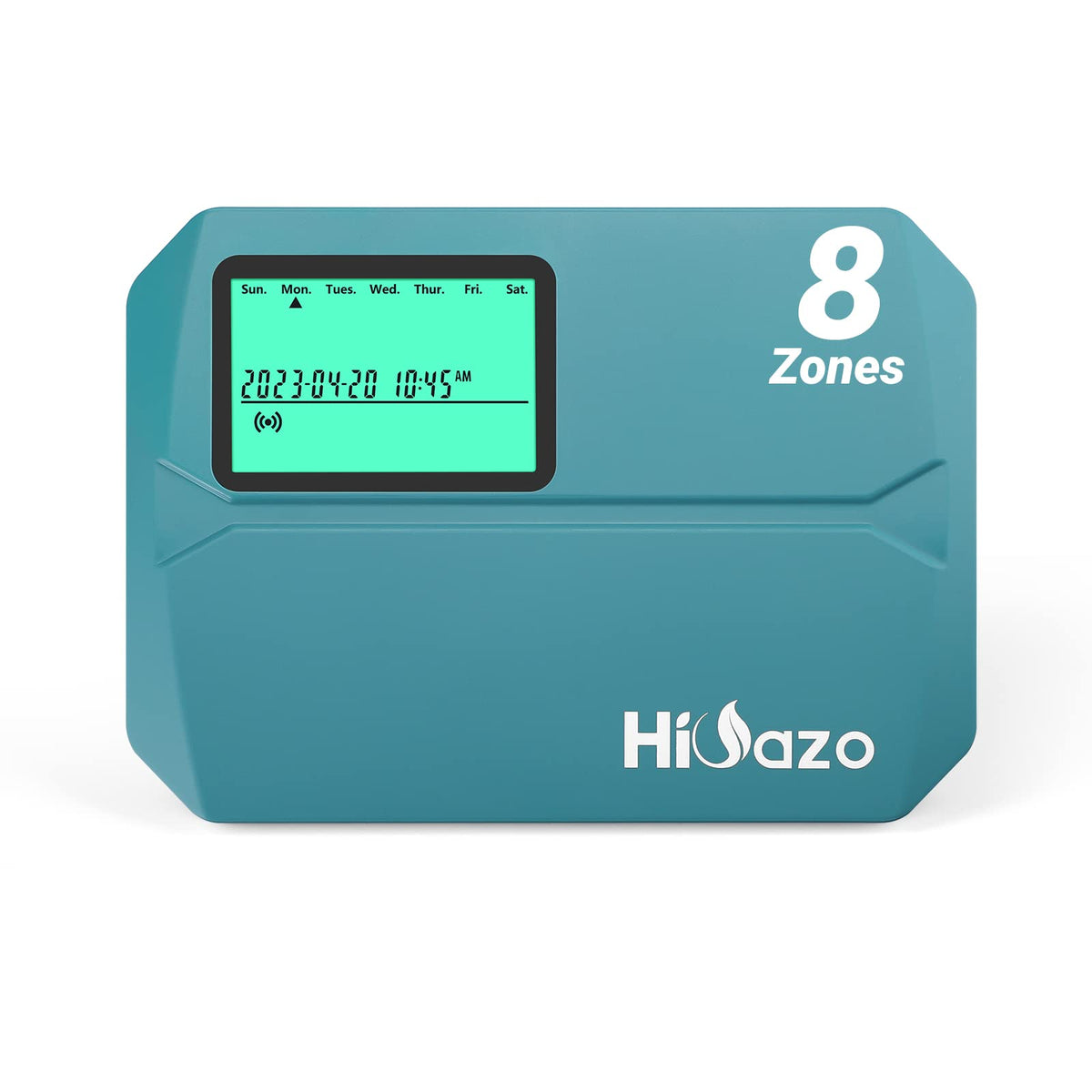 HiOazo front panel showing 8-zone labels and status lights for easy monitoring