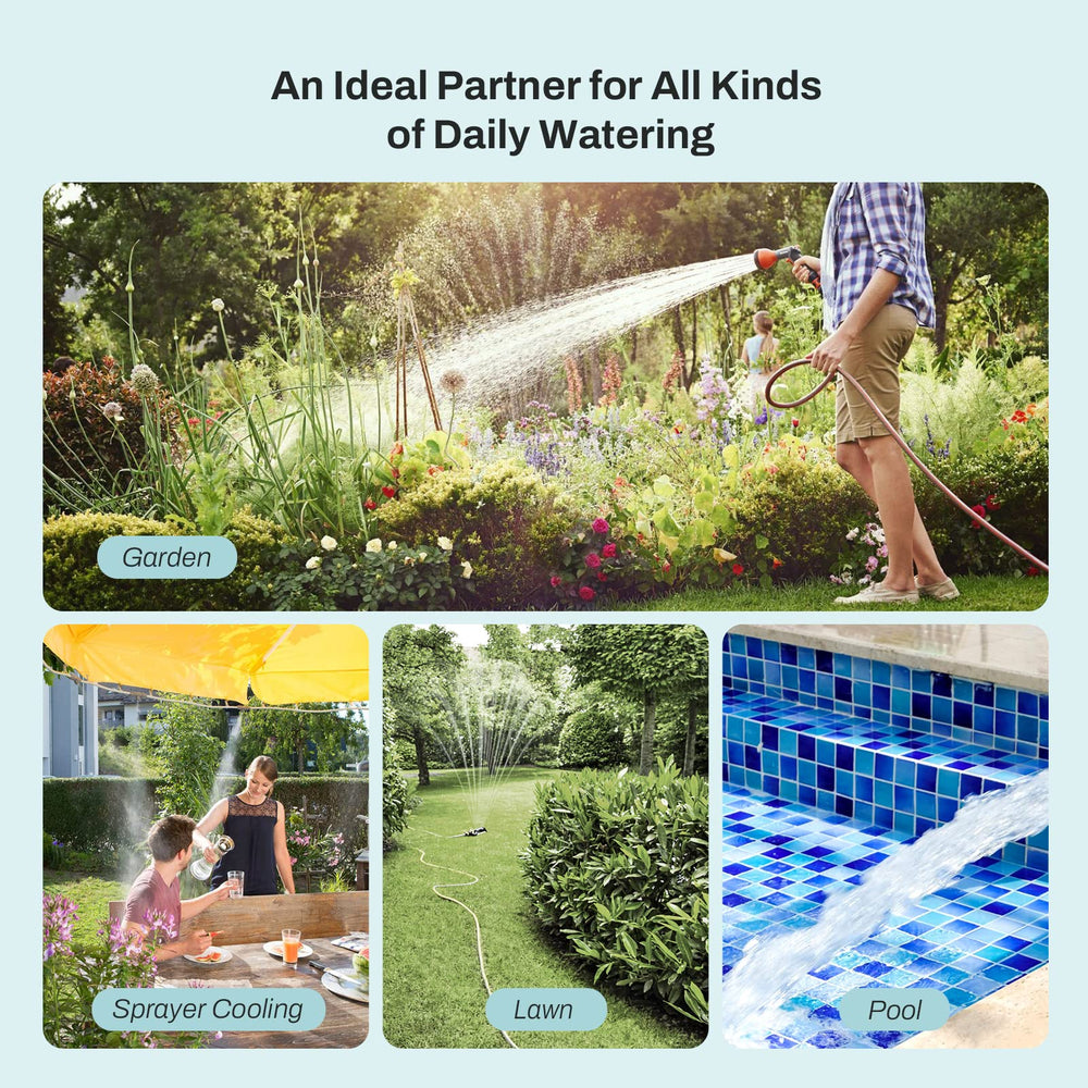 HiOazo in a garden setting controlling sprinklers for water savings