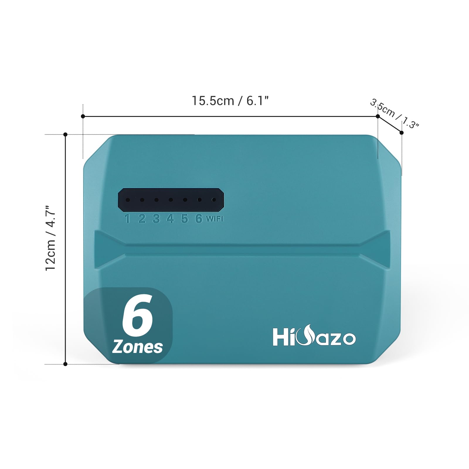 HiOazo controlling lawn sprinklers in garden demonstrating water management