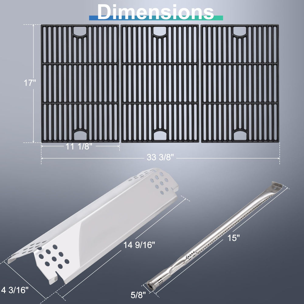 Hiorucet stainless-steel burner tube detail demonstrating even heat distribution
