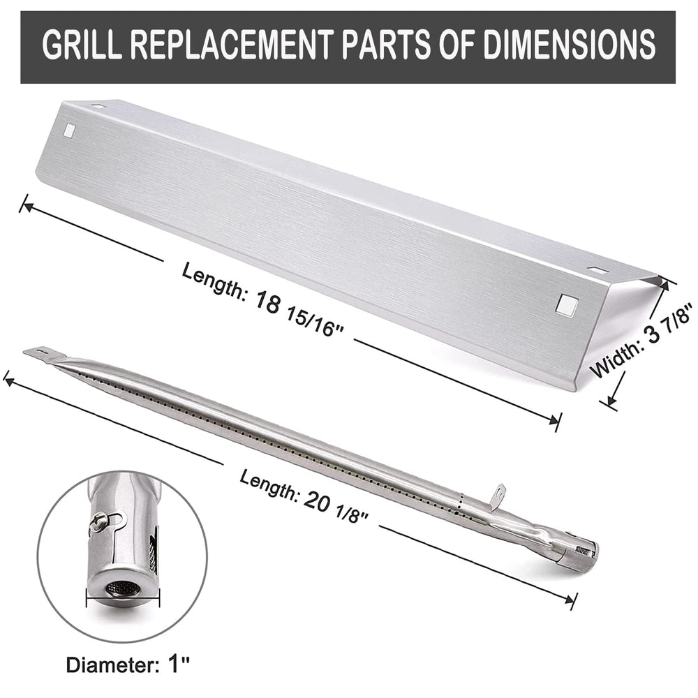 Hiorucet burner tube detail highlighting stainless construction and flame ports for steady heat