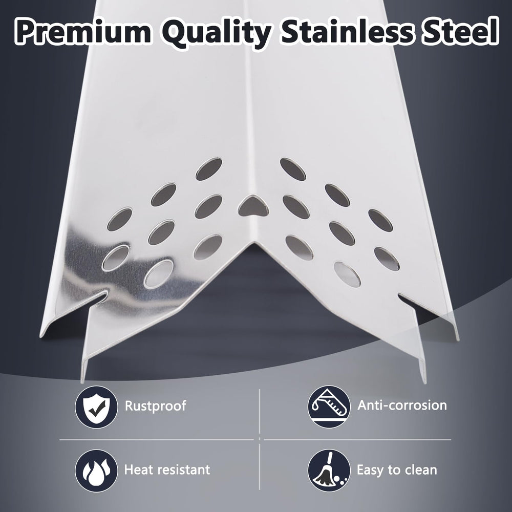 Hiorucet stainless burner tubes close-up demonstrating even heat distribution