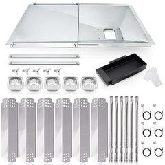 Hiorucet full replacement kit laid out for Nexgrill, simplifies grill restoration