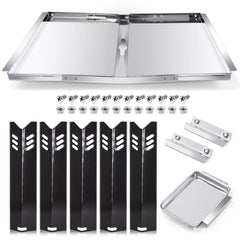 Hiorucet front view of replacement drip tray and five heat plates showing complete kit benefits