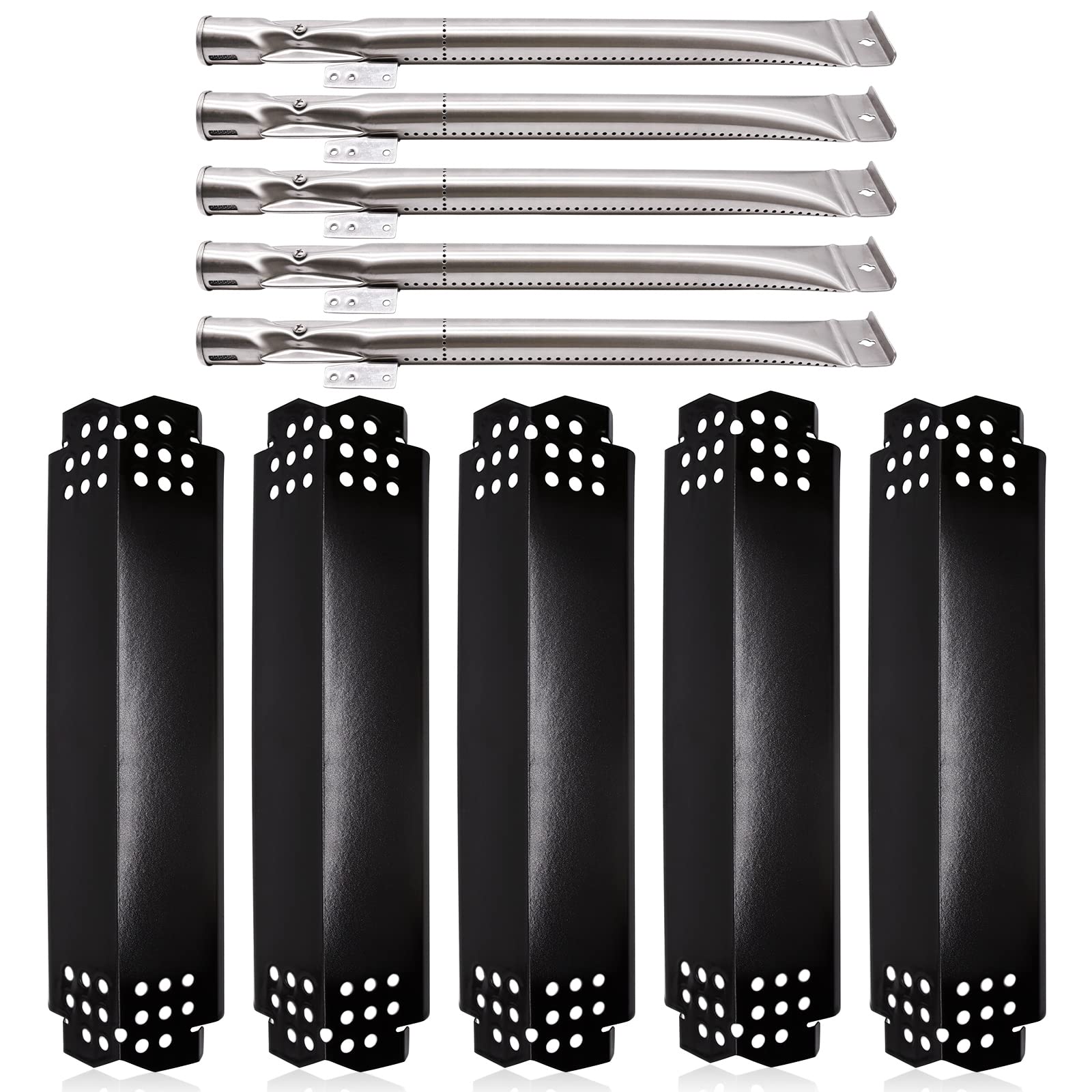 Hiorucet front package showing five heat plates and five burner tubes, clear replacement kit benefit