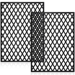 Hiorucet front view of cast iron grates showing fit and durable finish