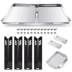 Hiorucet front view of grease tray and heat plates, shows full replacement benefits