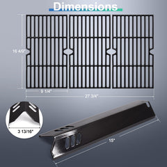 Hiorucet grate close-up highlighting matte cast iron texture for long-lasting durability