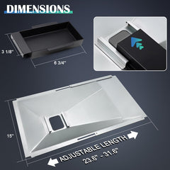 Hiorucet stainless steel heat tent close-up protecting burners and reducing flare-ups