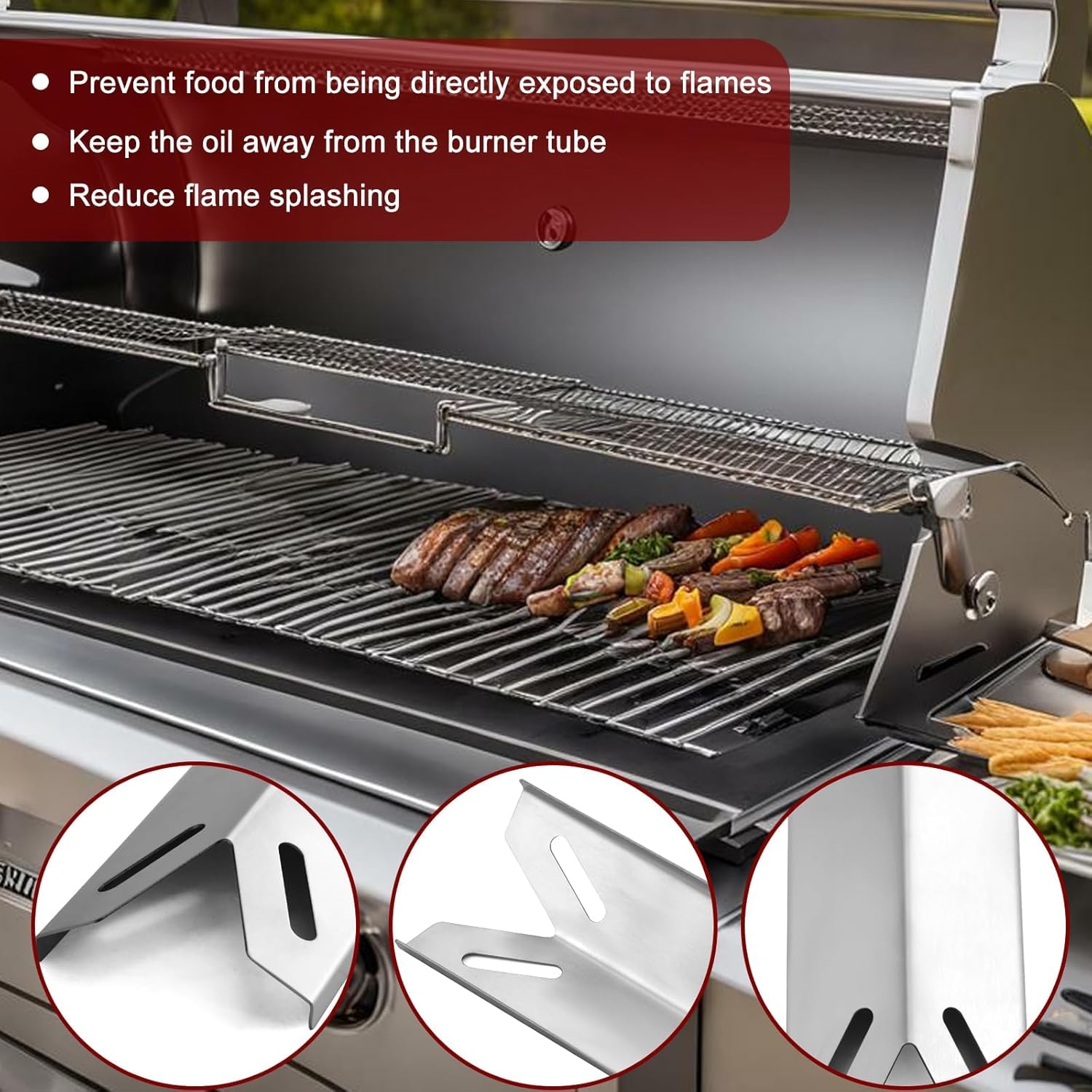 Hiorucet installed in grill demonstrating restored burner alignment and improved performance
