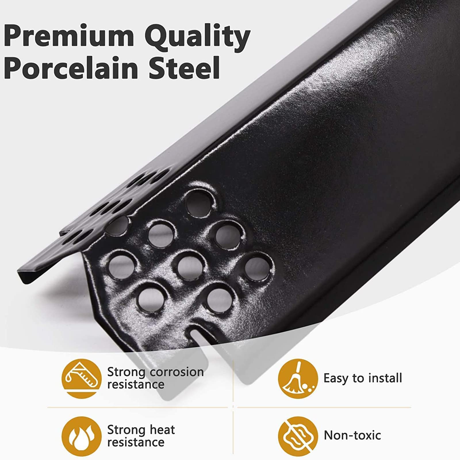 Hiorucet replacement parts installed in grill, improved heat distribution and fewer flare-ups