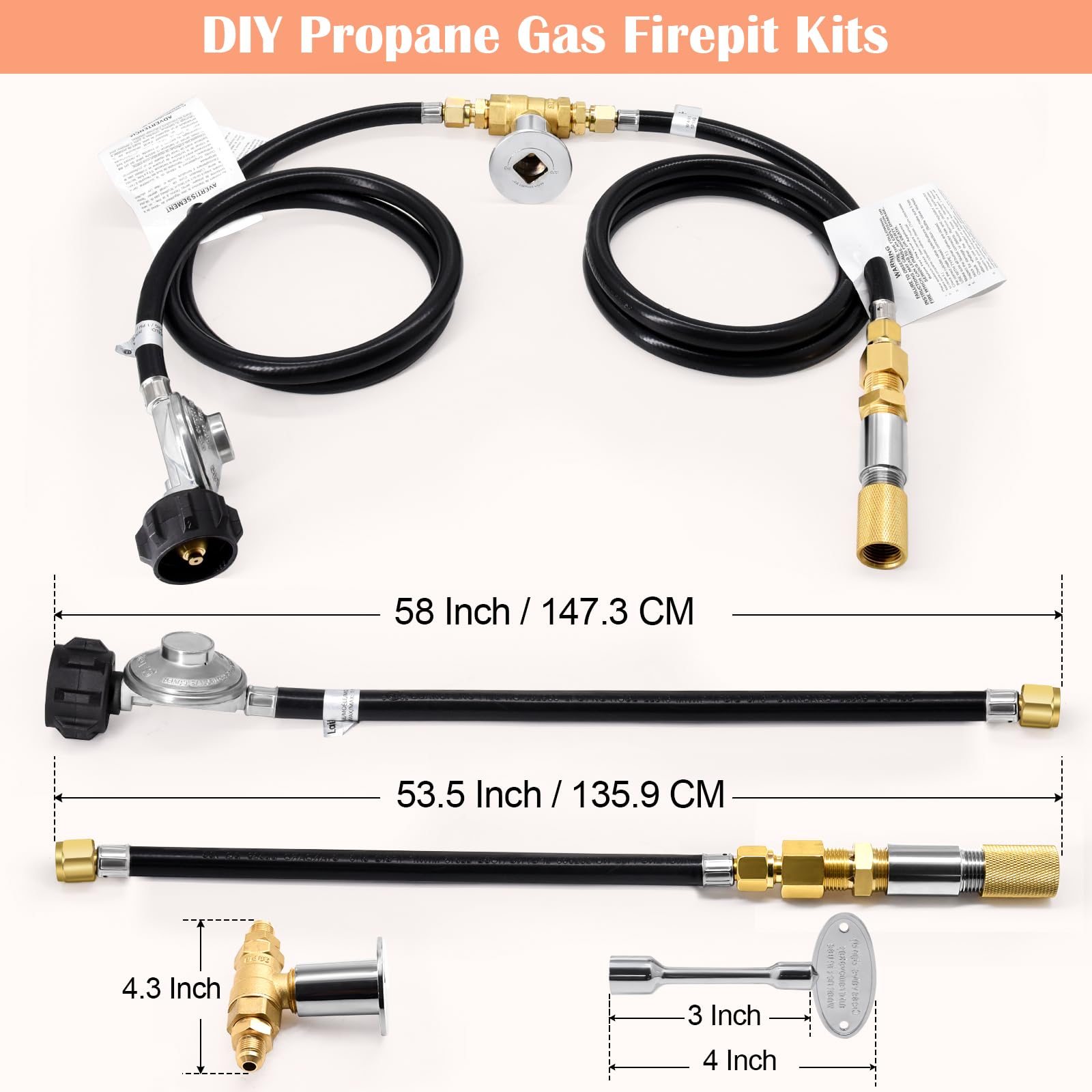 Hiorucet propane regulator and connection hoses showing complete kit convenience and safe hookup benefit