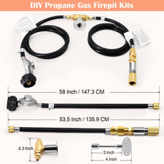 Hiorucet propane regulator and connection hoses showing complete kit convenience and safe hookup benefit