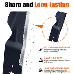 Hipa blade profile side angle showing high-lift design for improved bagging performance