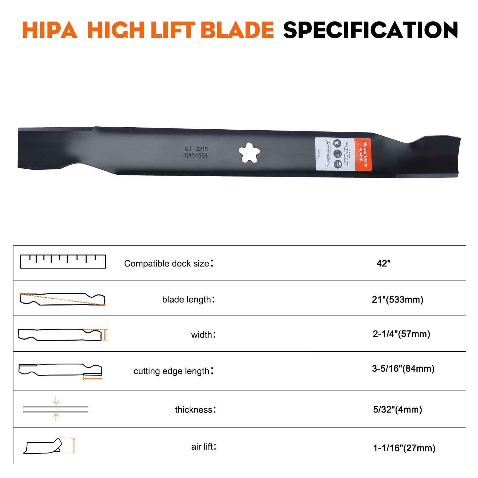 Hipa blades on a riding mower in a yard showing cleaner cut and efficient clippings pickup