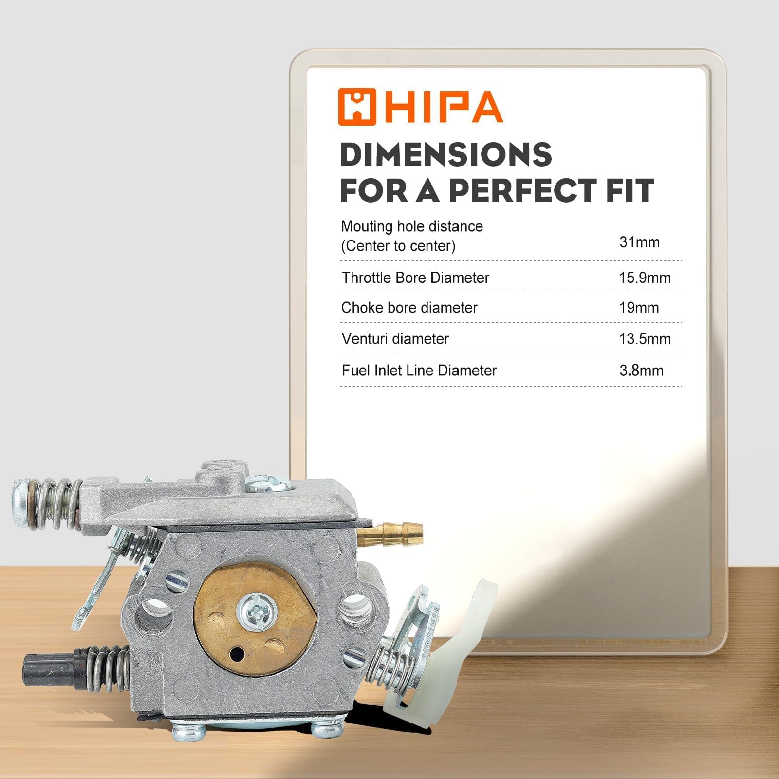 Hipa air filter top view showing clean filtration to protect the engine