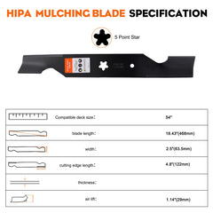 Hipa 5-point star mounting hole detail for correct fit confirmation