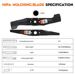 Hipa blade mounting hole detail showing circle pattern for correct fitment
