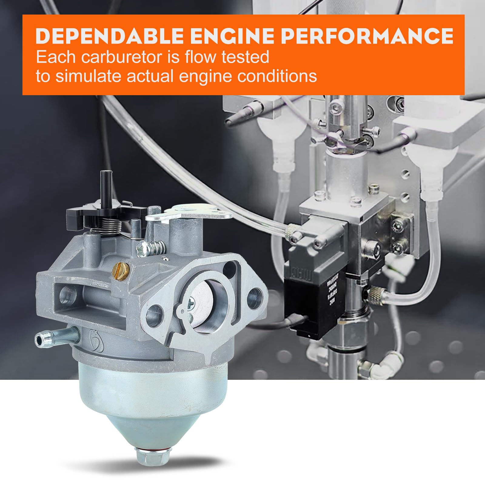 Hipa carburetor next to ruler showing dimensions for correct replacement