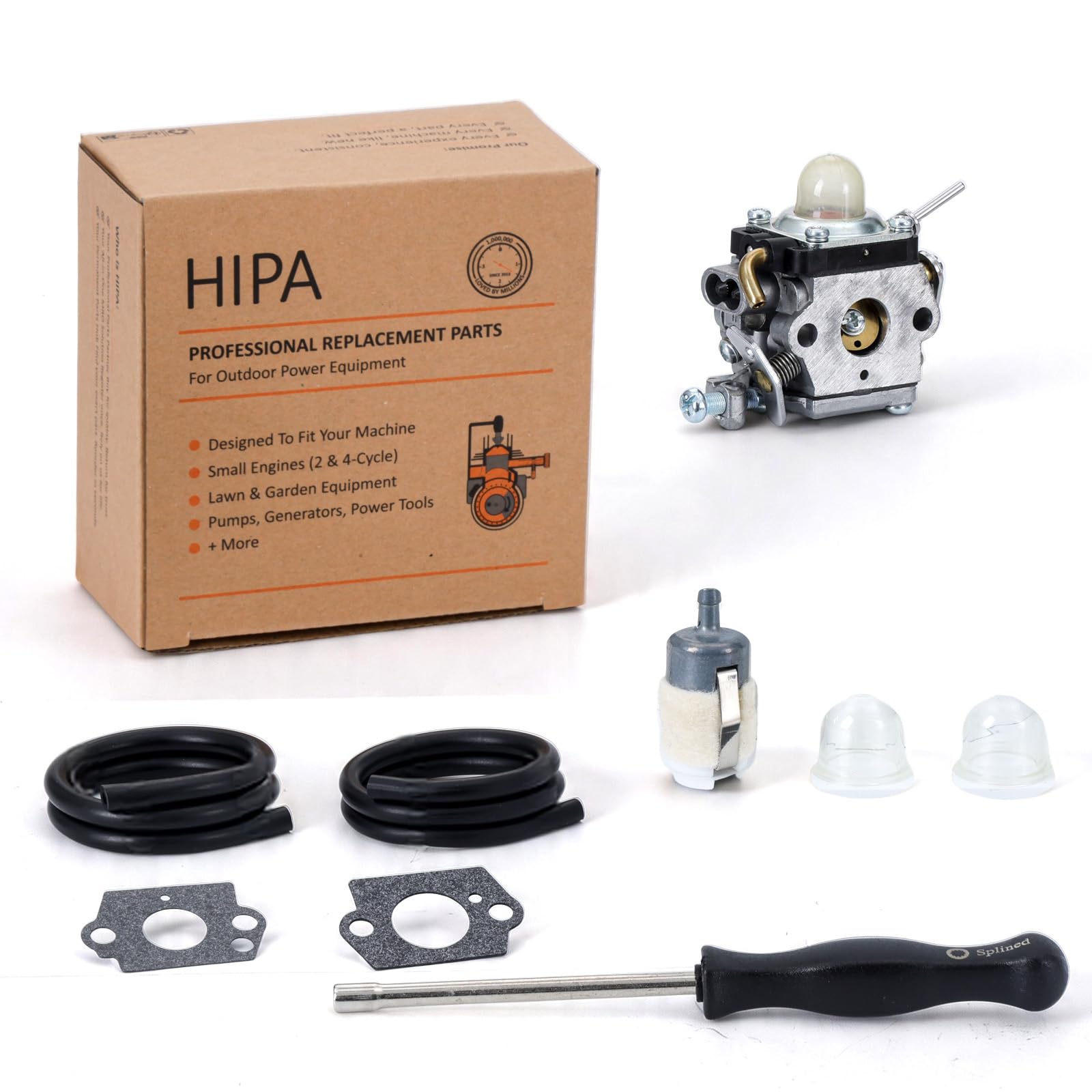 Hipa carburetor front view showing precise fit and easy replacement