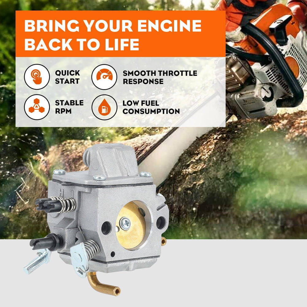 Hipa complete kit laid out with filters and spark plug for one-stop repair