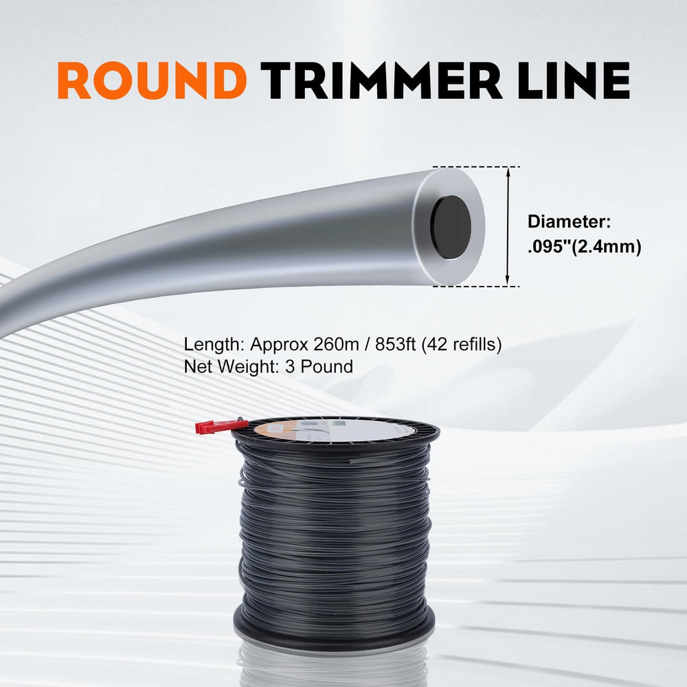 Hipa macro of .095 inch diameter line highlighting thickness and break-resistance
