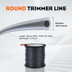Hipa macro of .095 inch diameter line highlighting thickness and break-resistance