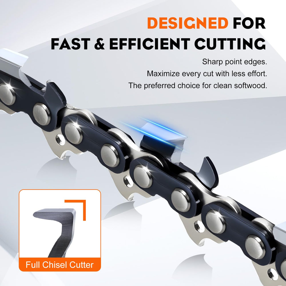 Hipa CS-590 full chain loop laid flat highlighting 70 drive links and consistent rivet spacing