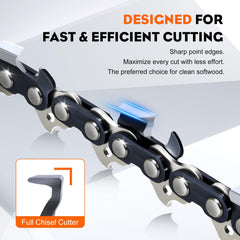 Hipa CS-590 full chain loop laid flat highlighting 70 drive links and consistent rivet spacing
