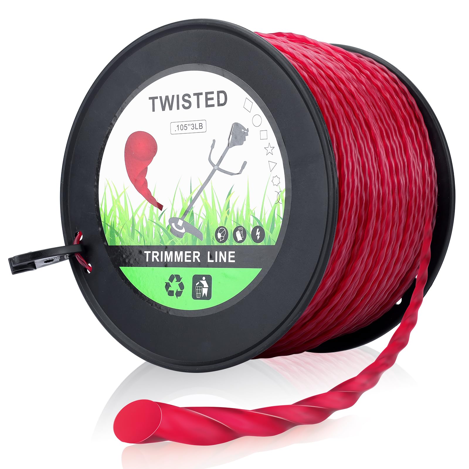 Hipa front label on red 3-pound spool showing brand and line size benefits