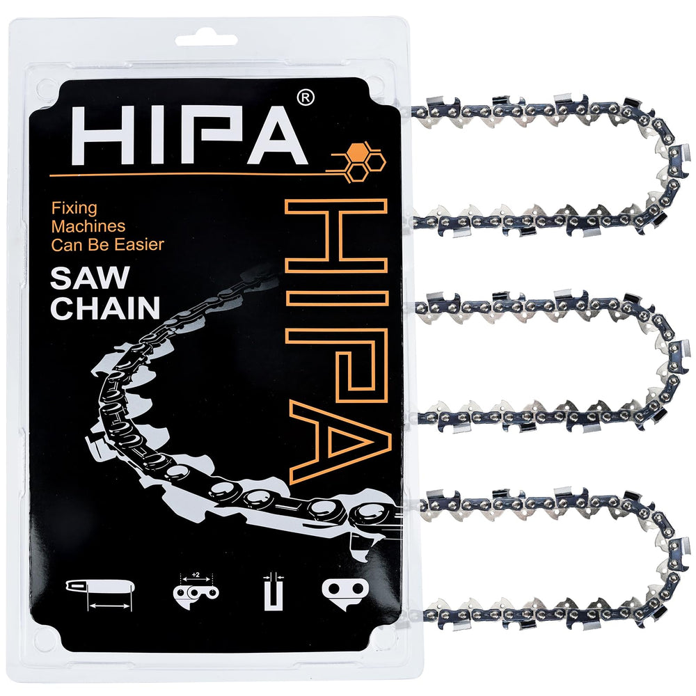 Hipa front packaging showing 20-inch chains and model fit information for quick identification