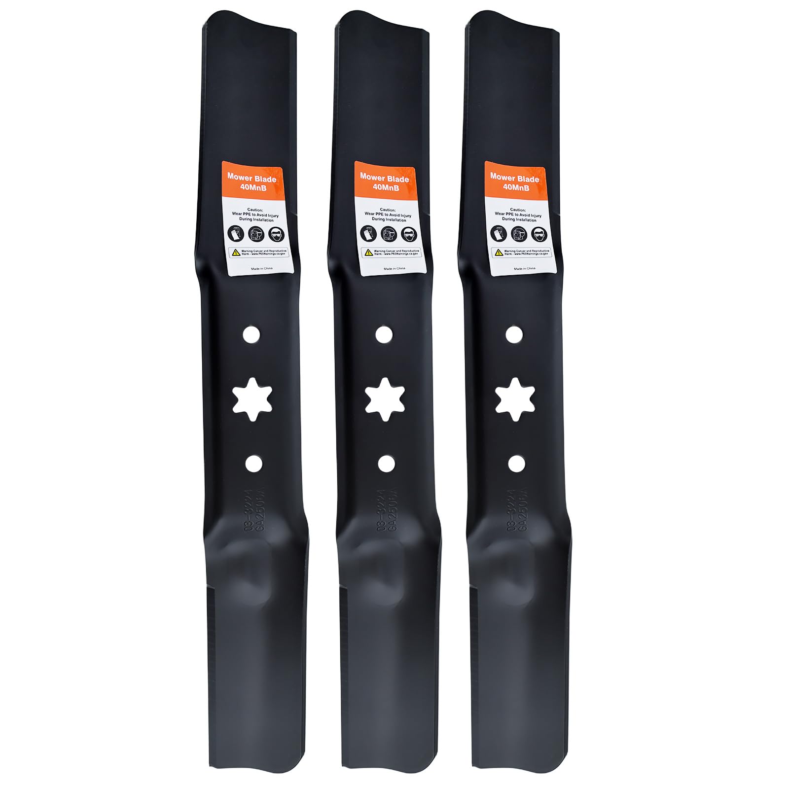 Hipa front view of 3-pack blades showing compatibility and benefit of full set replacement