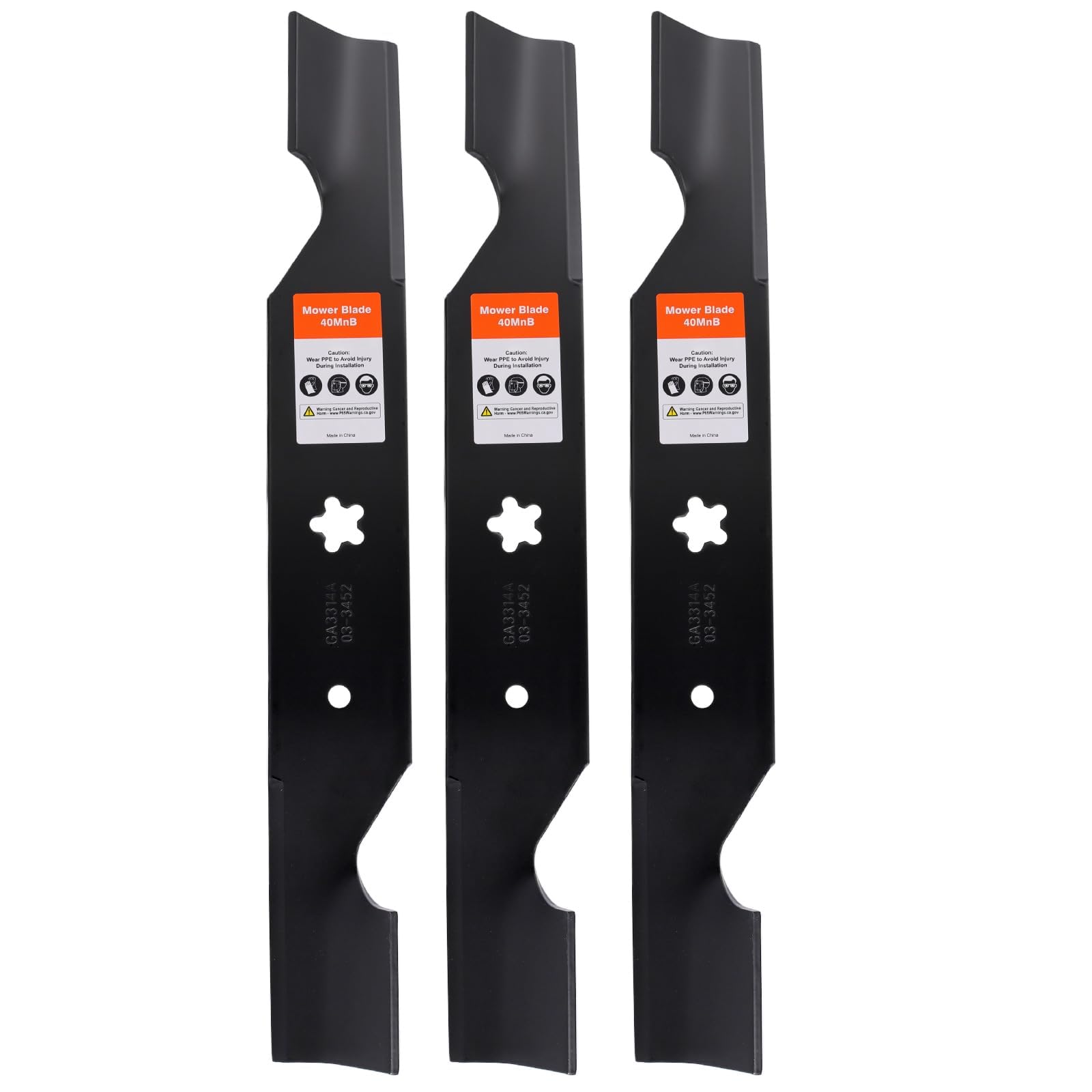Hipa front packaging of 54 inch blades showing brand and fit