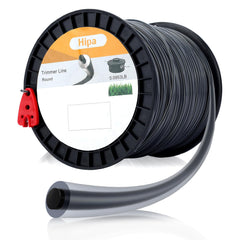 Hipa front view of 3-pound spool showing neat wound black line and durability benefit