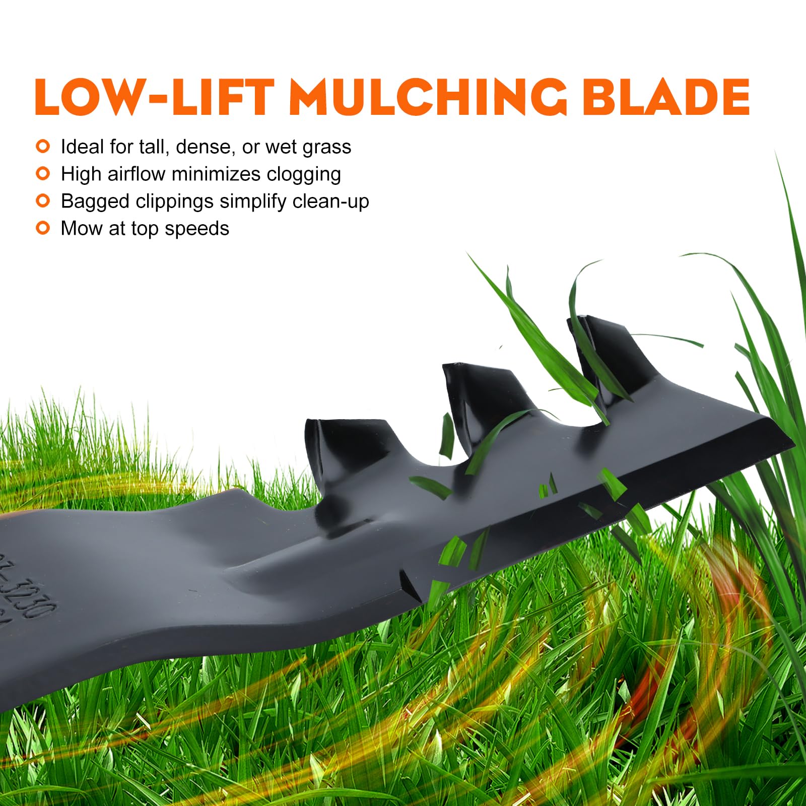 Hipa blade part-number label closeup for easy model-matching benefit