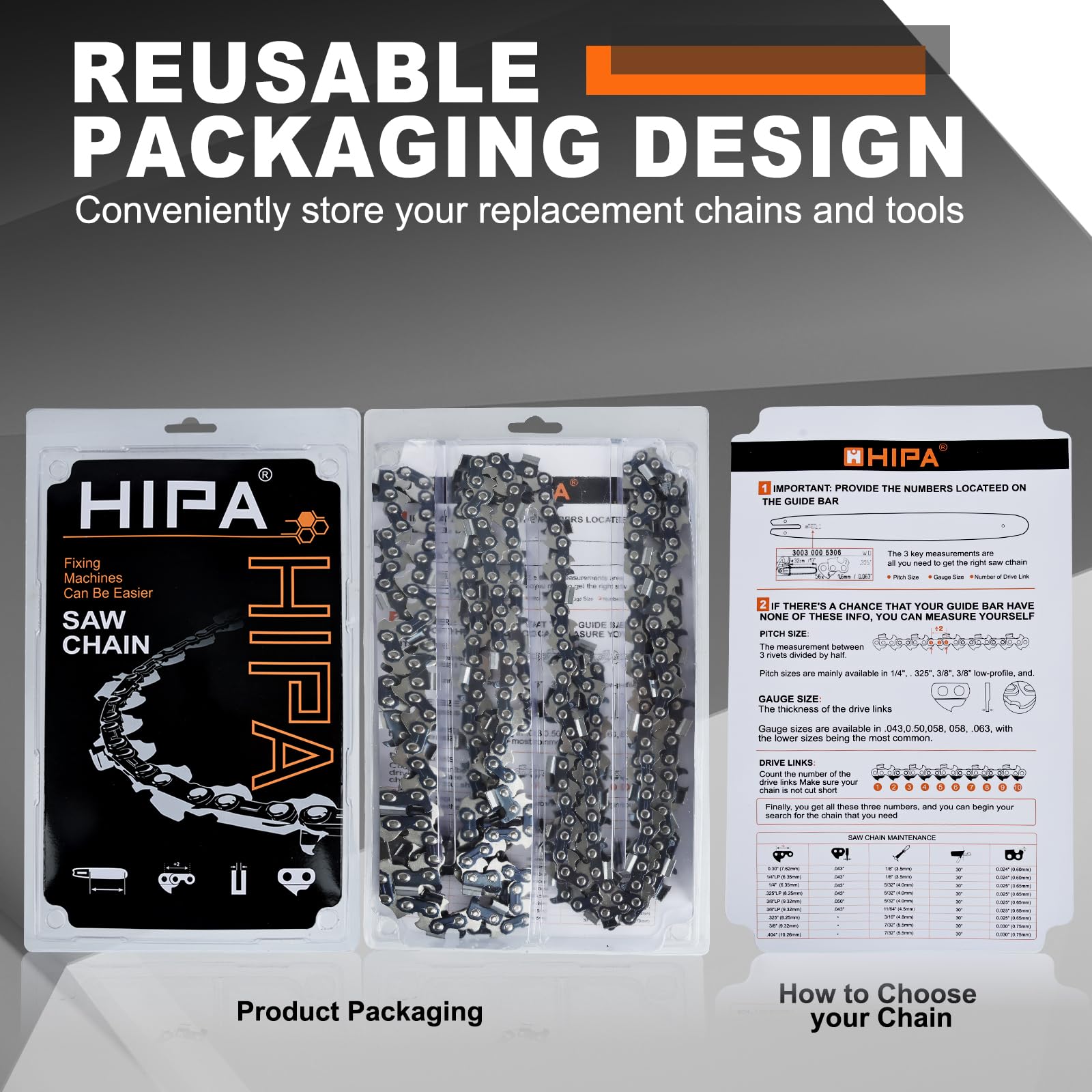 Hipa chain beside ruler showing 20-inch length and accurate sizing