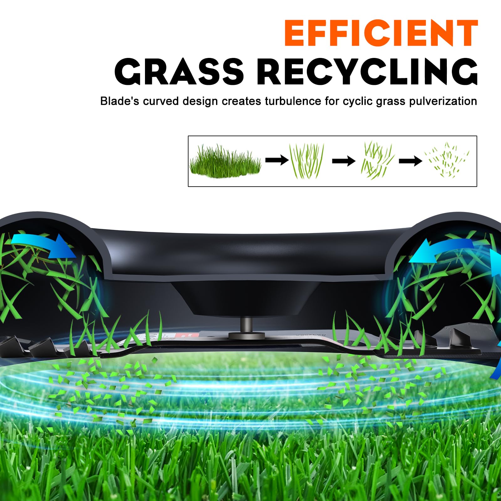 Hipa freshly mowed lawn showing fine clippings and improved turf benefit