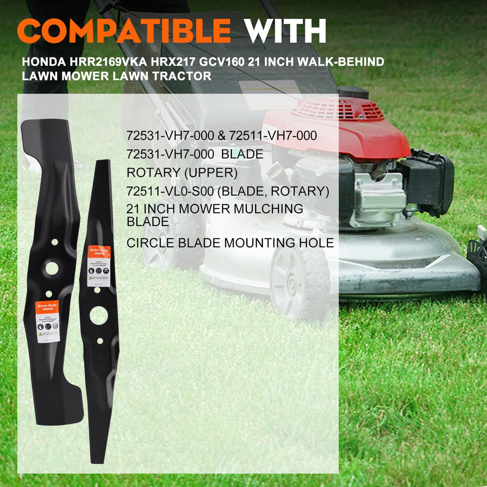 Hipa mulching blade sharp edge close-up highlighting durable alloy steel