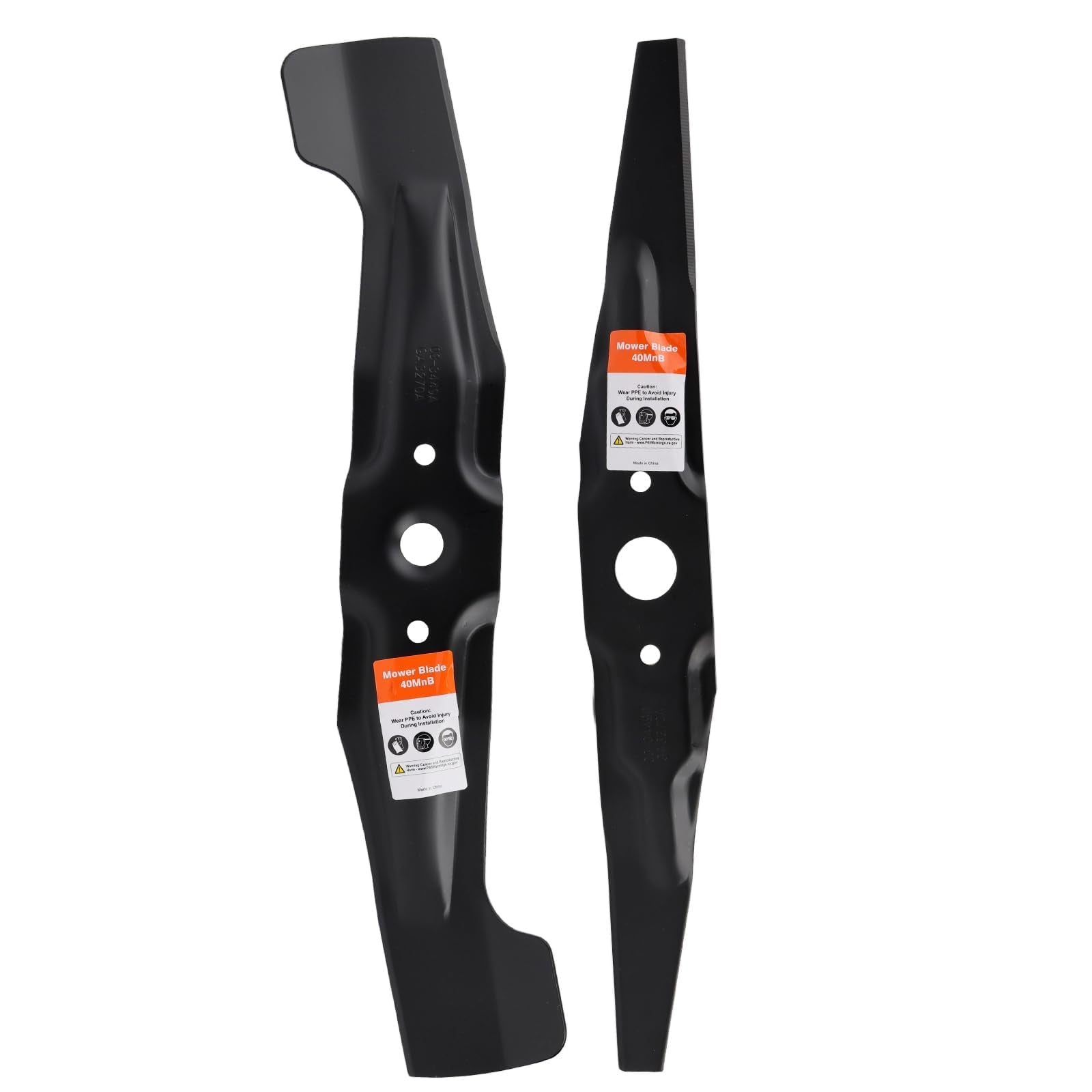 Hipa mulching blade front view showing full blade profile and fit
