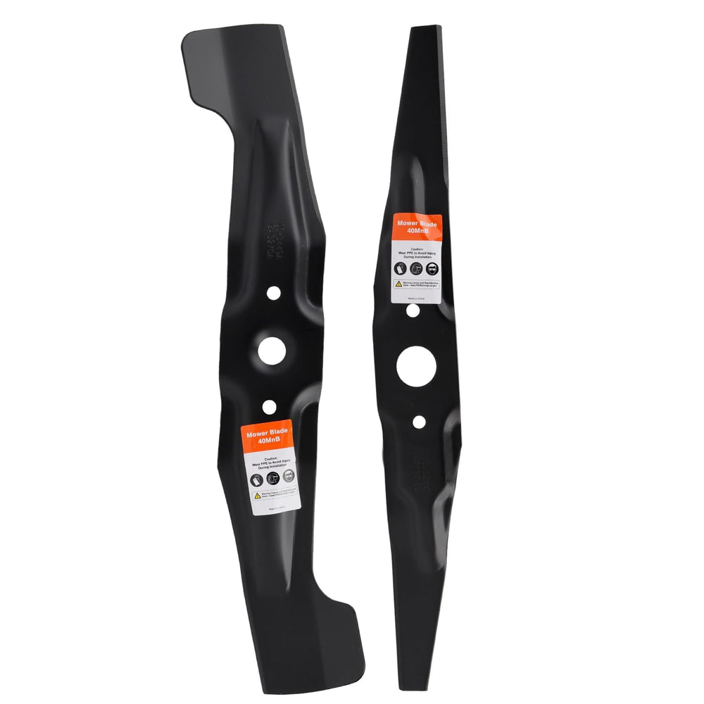 Hipa mulching blade front view showing full blade profile and fit
