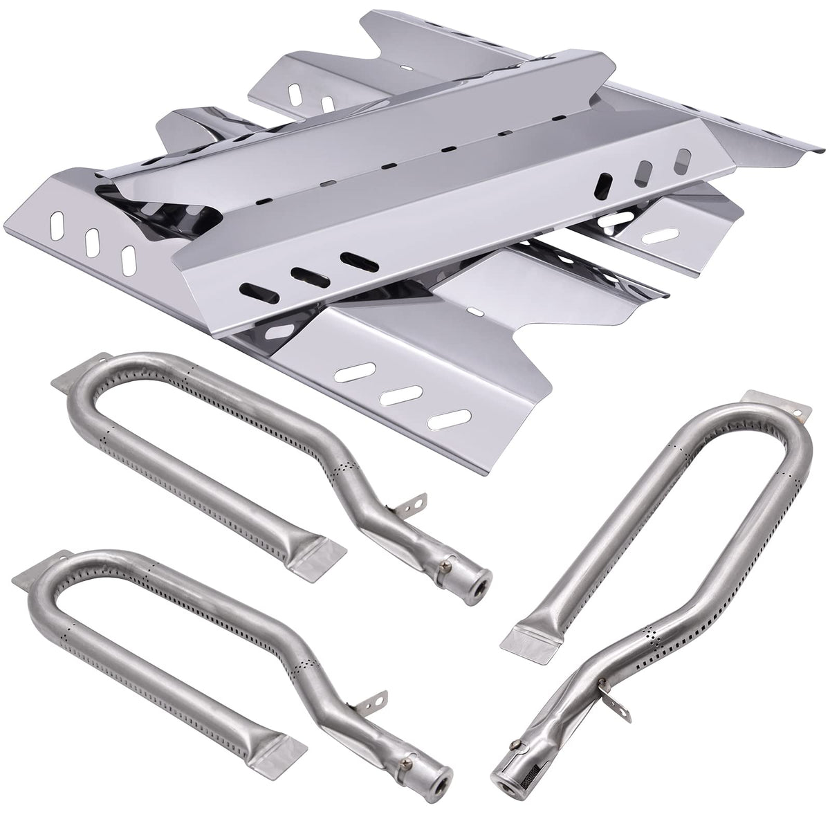 Hipoilk front view of replacement burner and heat plate kit showing full contents and fit benefit