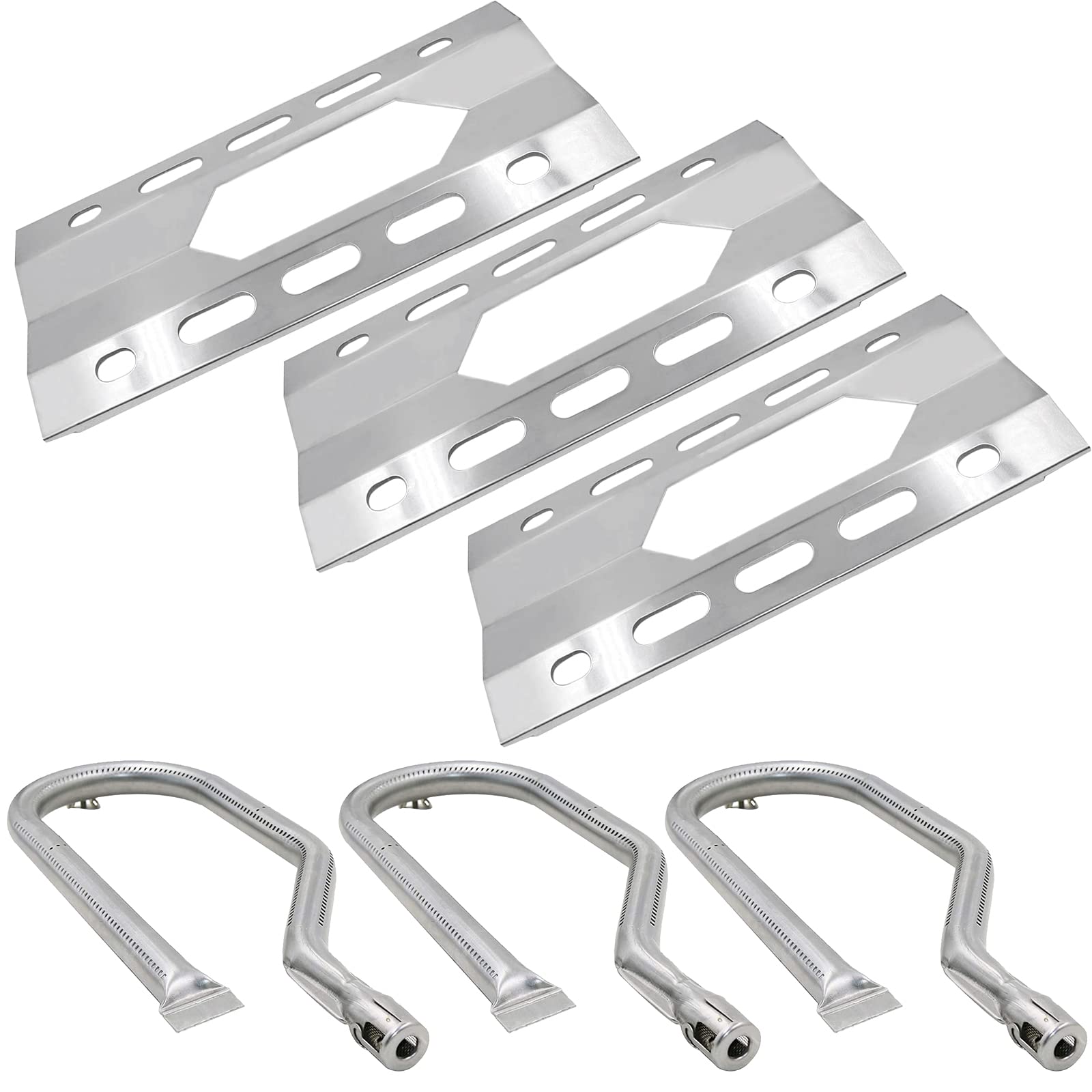Hipoilk front view of replacement kit showing organized burners and heat plates for easy identification and quick install