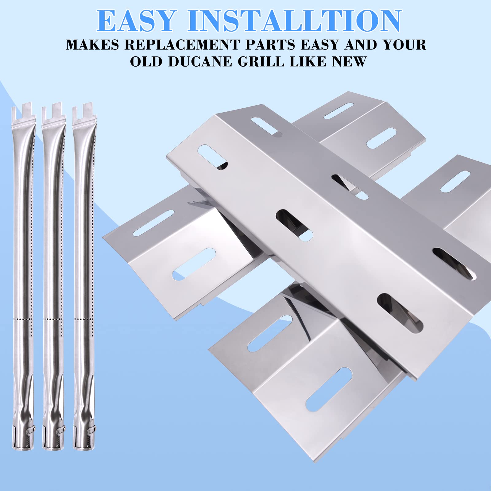 Hipoilk stainless-steel heat plate close-up showing exact dimensions for proper fit